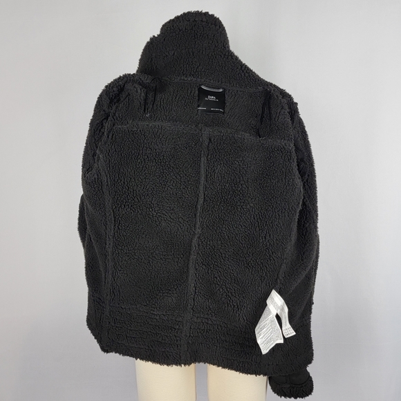 ZARA FAUX SUEDE DOUBLE FACED LONG JACKET BLACK US WOMEN'S SMALL - Picture 4 of 16